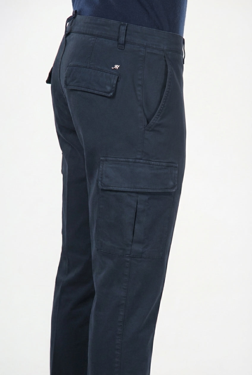 Chile pantalón cargo de hombre en algodón stretch con trama diagonal, regular fit