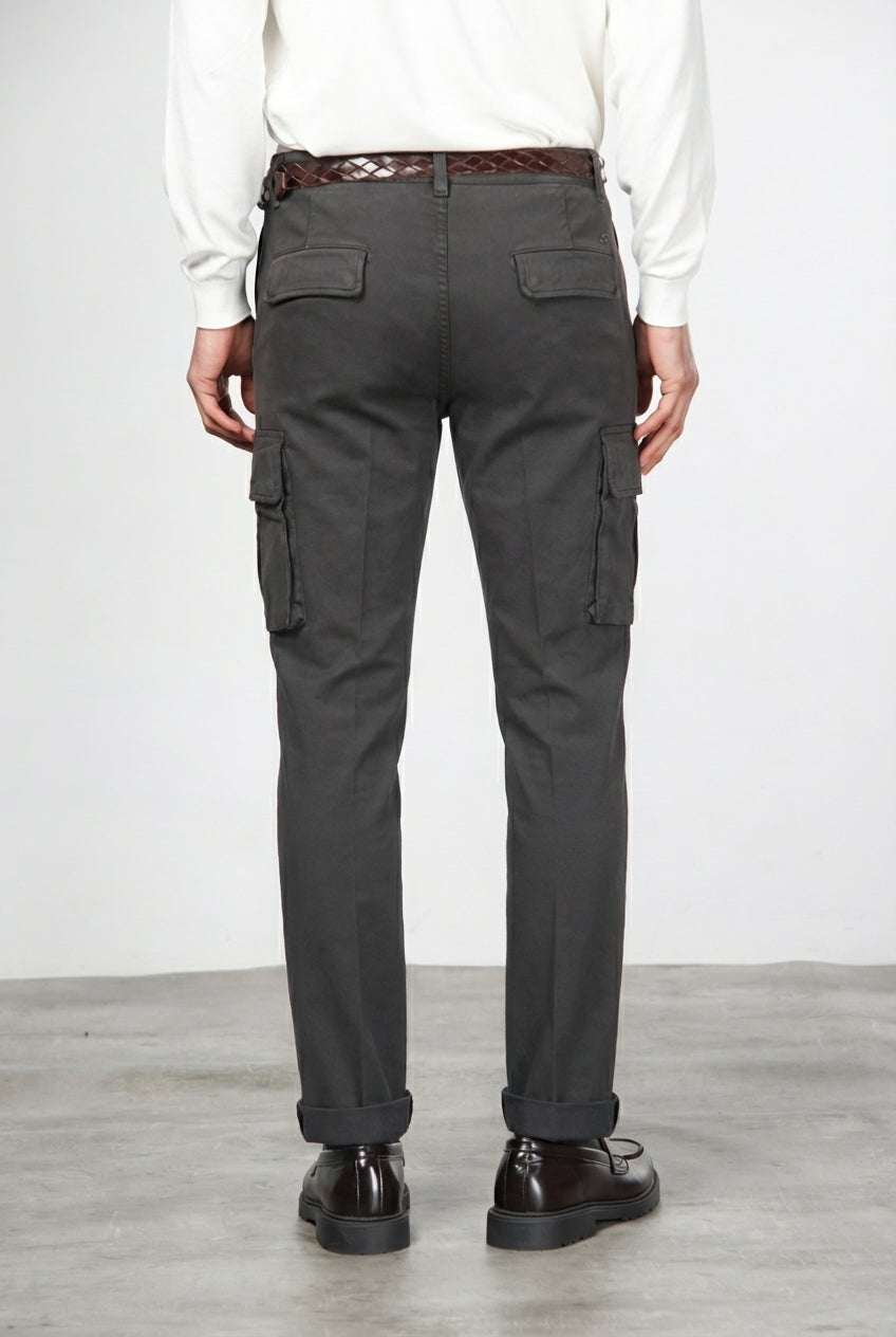 Chile pantalón cargo de hombre en algodón stretch con trama diagonal, regular fit