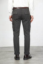Chile pantalón cargo de hombre en algodón stretch con trama diagonal, regular fit