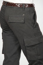 Chile pantalón cargo de hombre en algodón stretch con trama diagonal, regular fit