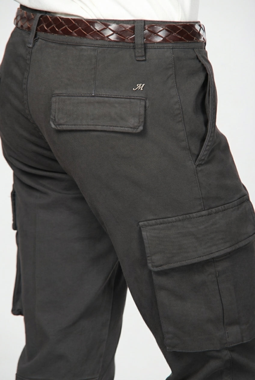 Chile pantalón cargo de hombre en algodón stretch con trama diagonal, regular fit