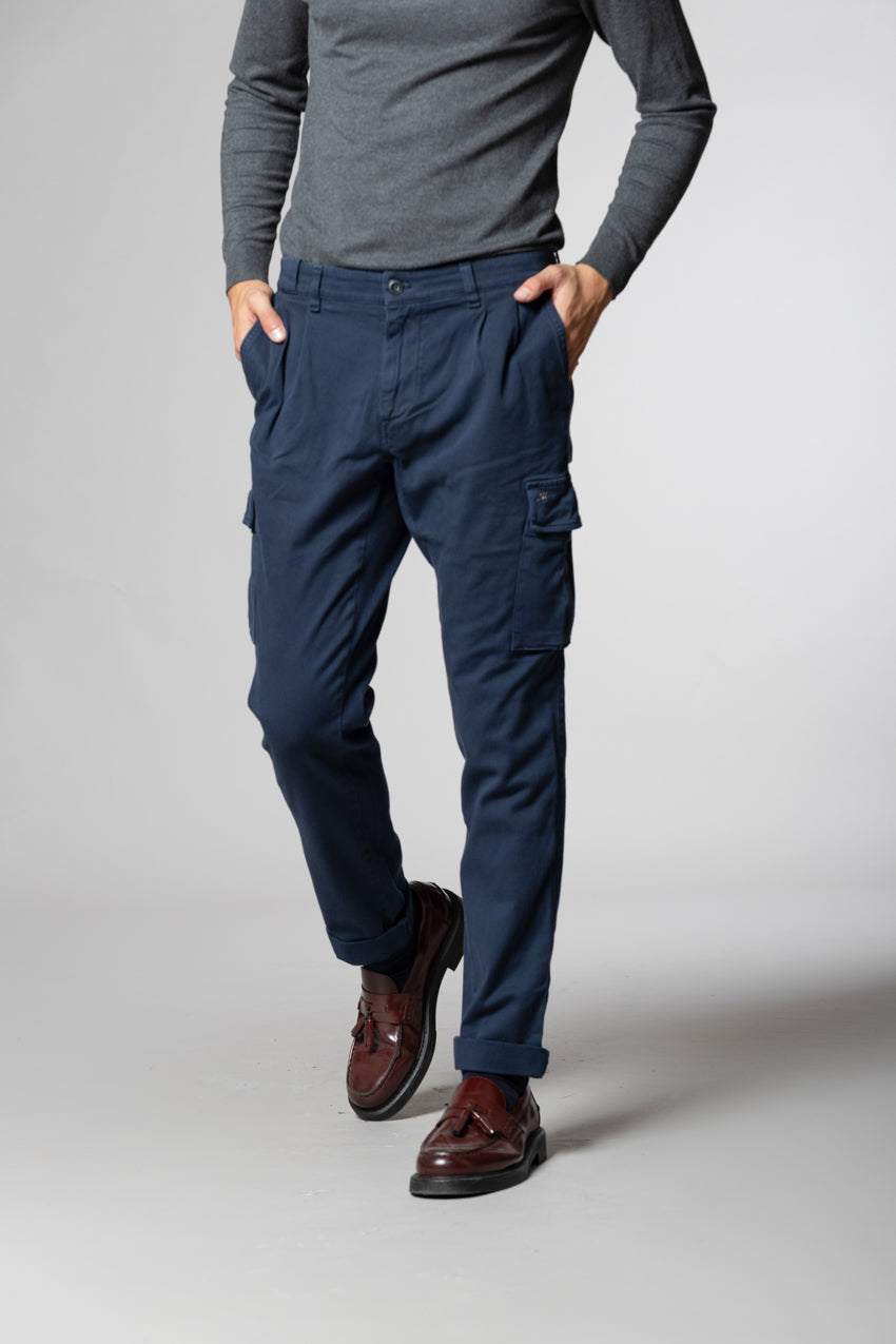 Chile 2 Pinces pantalón cargo en lana regular fit