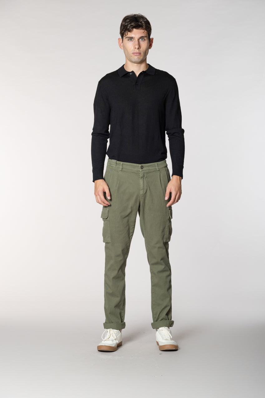 Chile 2 Pinces pantalón cargo en lana regular fit