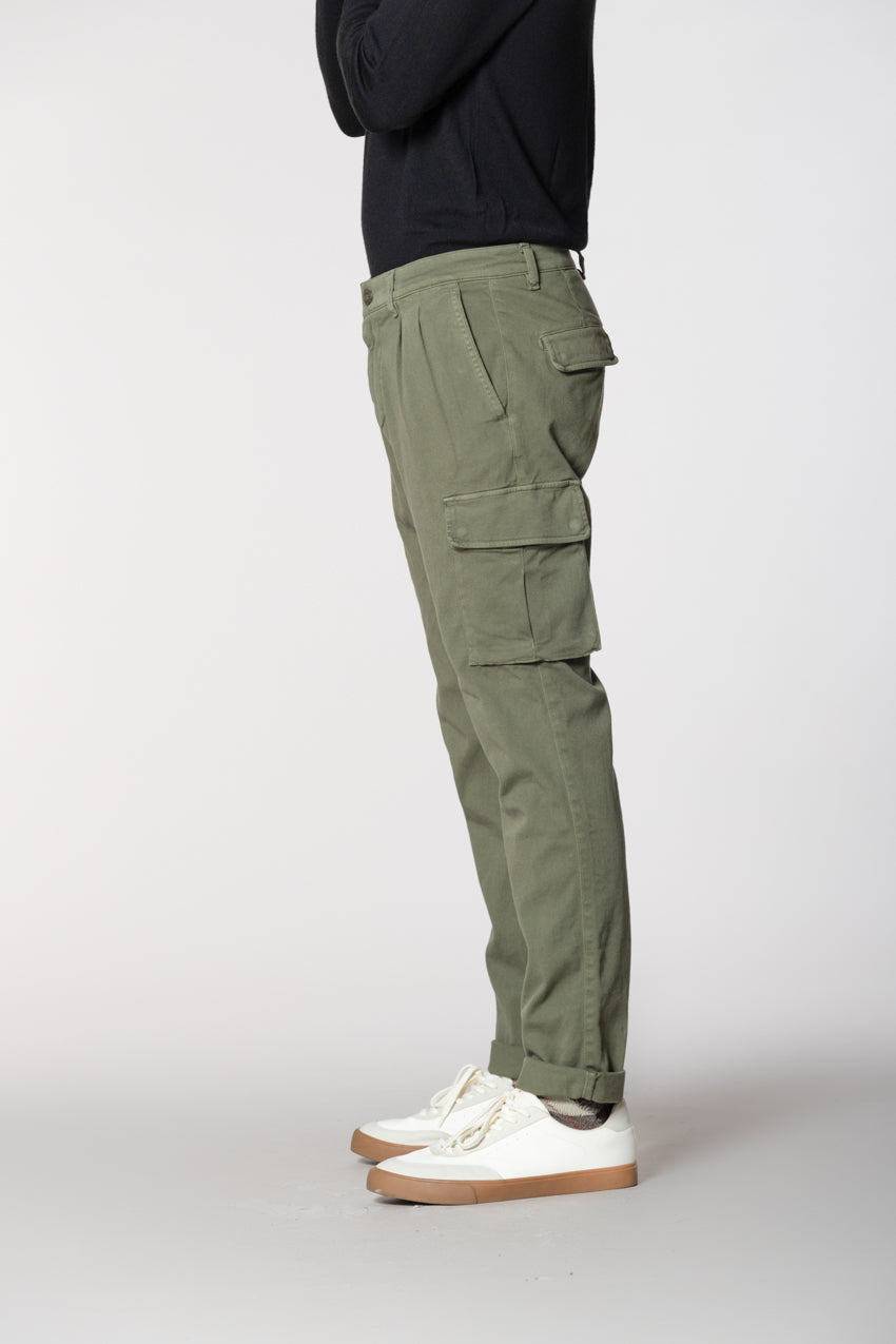 Chile 2 Pinces pantalón cargo en lana regular fit