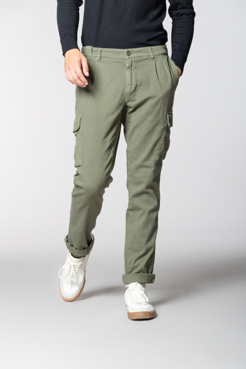 Chile 2 Pinces pantalón cargo en lana regular fit