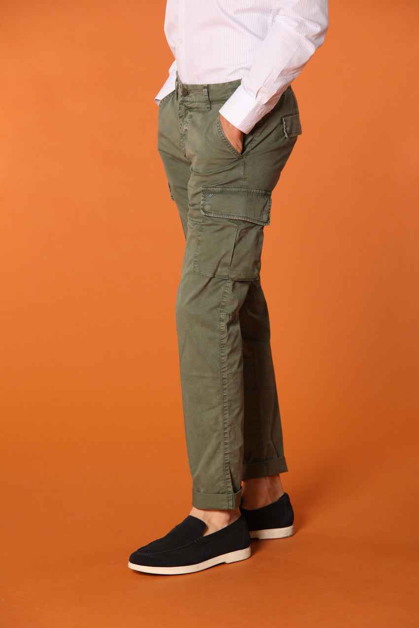 Chile pantalón cargo de hombre en sarga de algodón pima ligero special washing  Extra slim fit