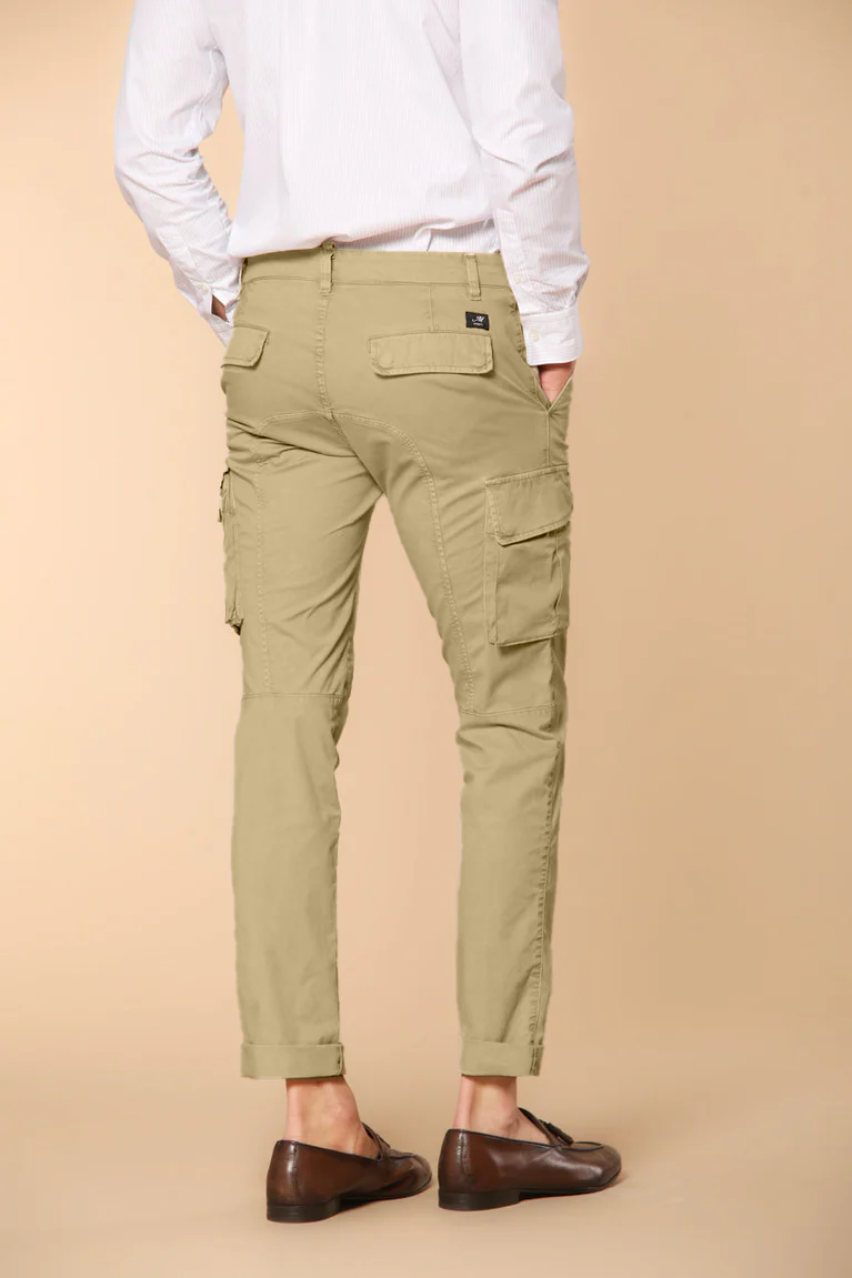Chile pantalón cargo hombre en sarga de algodón pima ligero special washing  extra slim fit 