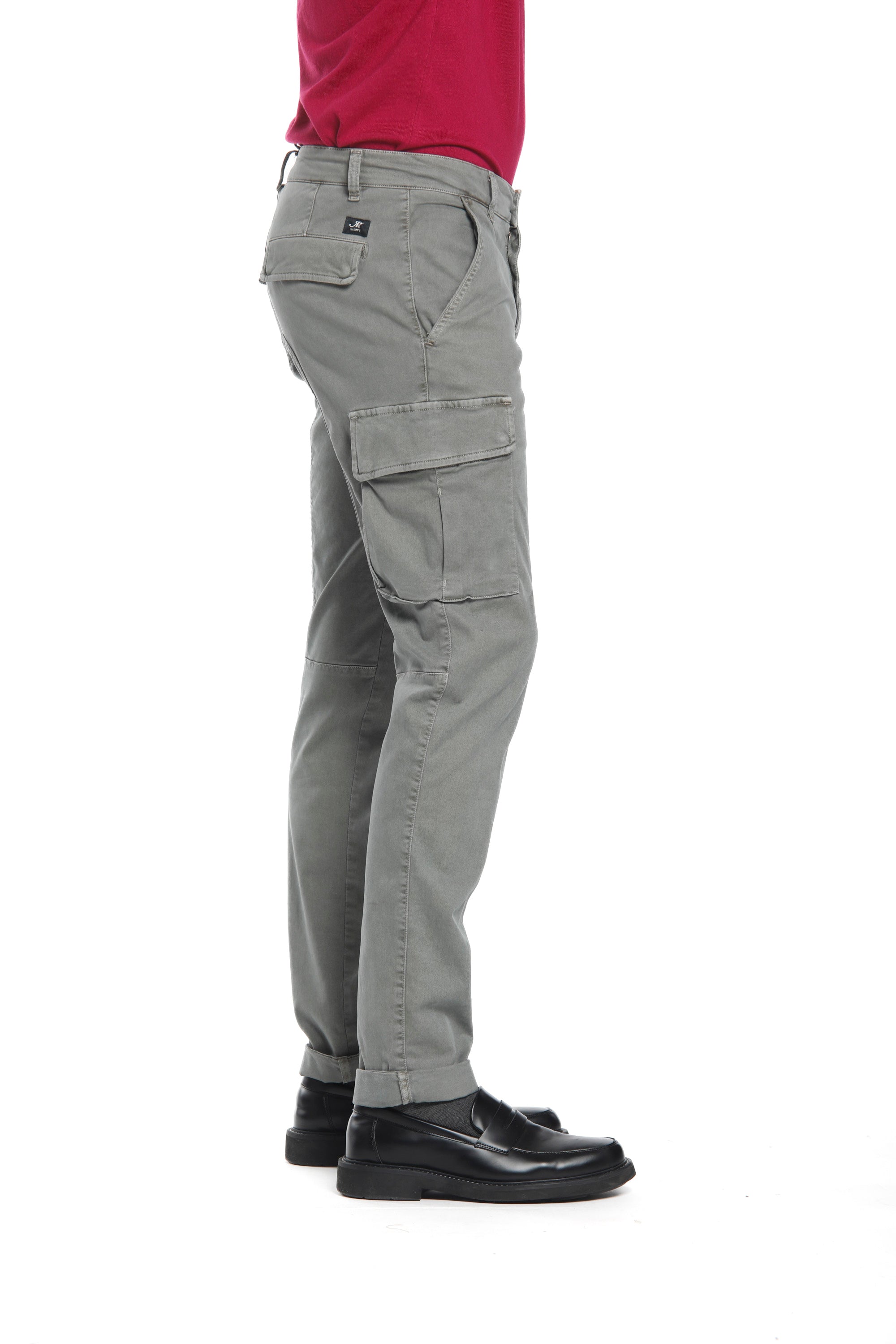 Chile Pantalon cargo pour homme en gabardine coupe extra slim Special Washing