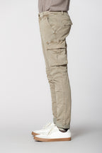 Chile men's cargo trousers in gabardine with special washing extra slim fit