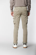 Chile men's cargo trousers in gabardine with special washing extra slim fit