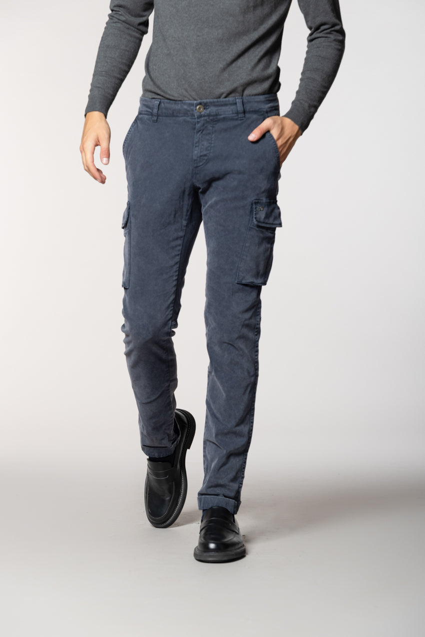 Chile pantalon cargo homme en gabardine avec lavage spécial extra slim fit