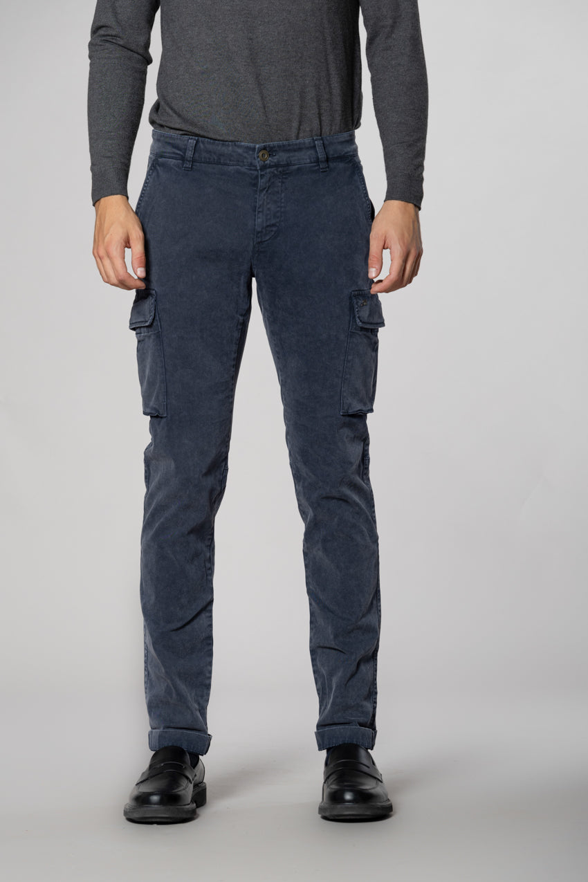 Chile pantalón cargo hombre de gabardina con lavado especial extra slim fit