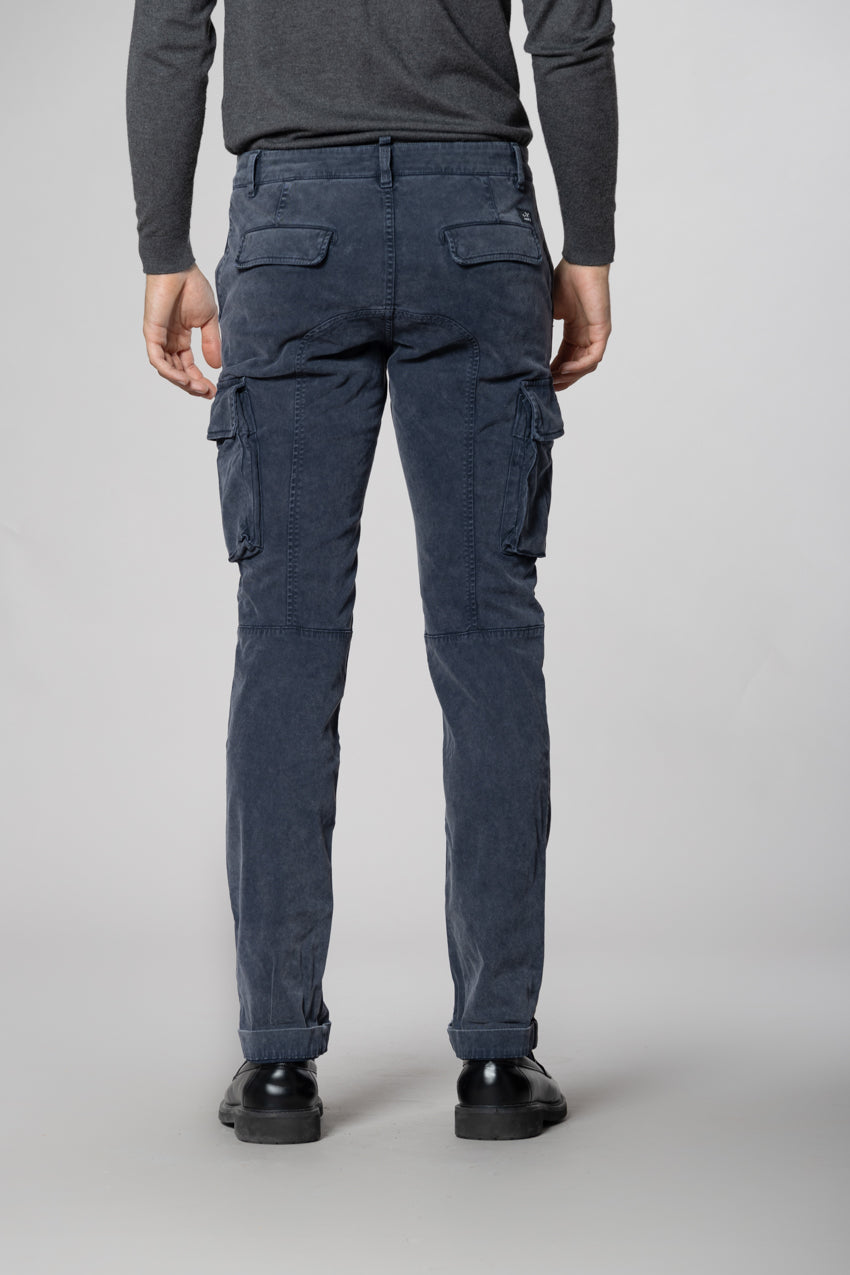 Chile men's cargo trousers in gabardine with special washing extra slim fit