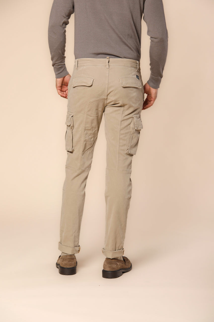 Chile men's cargo pants in gabardine extra slim fit ①