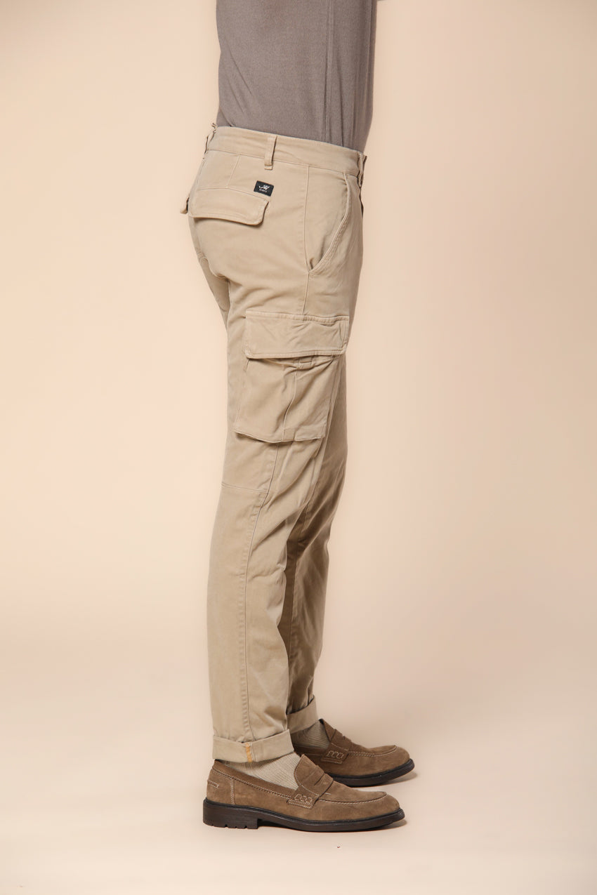 Chile men's cargo pants in gabardine extra slim fit ①