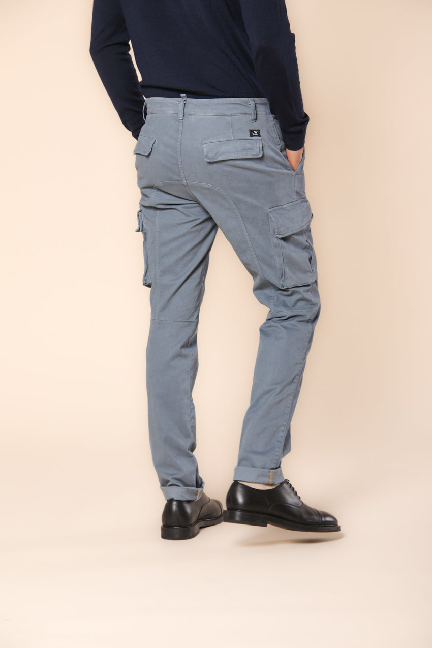 Chile men's cargo pants in gabardine extra slim fit ①