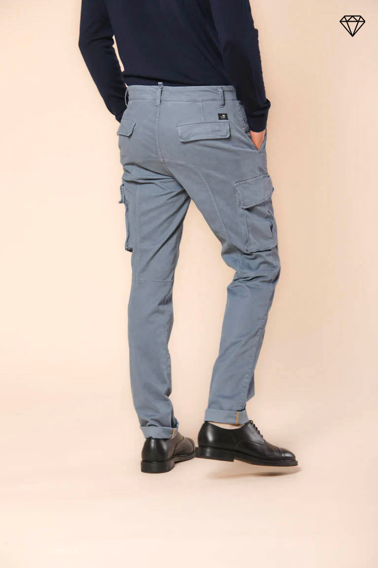 Chile men's cargo pants in gabardine extra slim fit ①