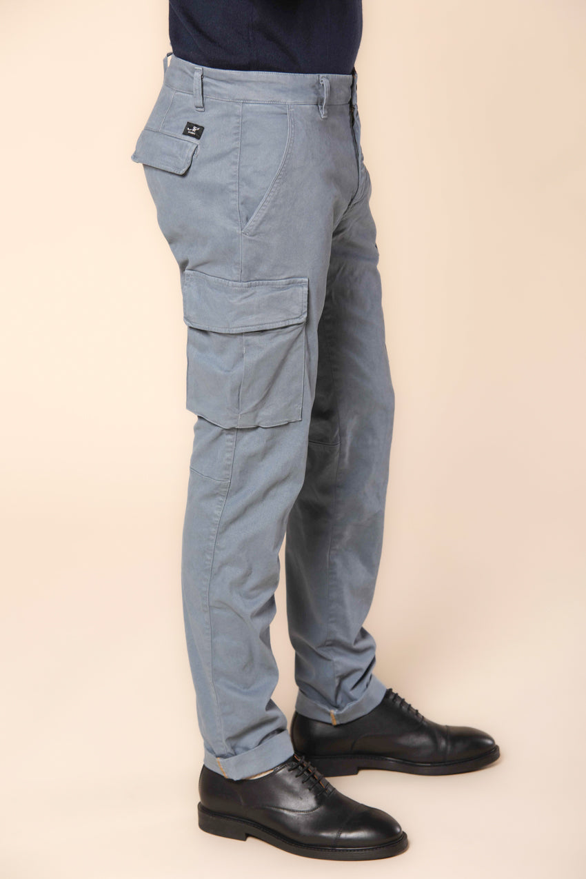 Chile men's cargo pants in gabardine extra slim fit ①