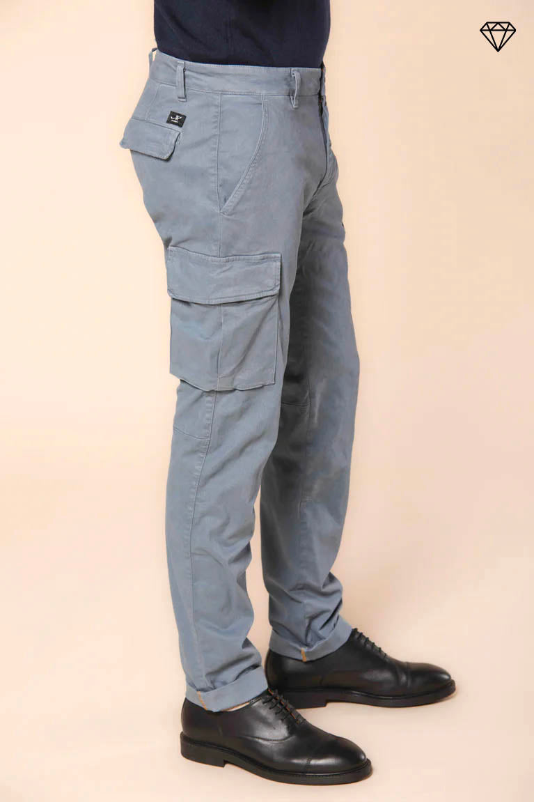 Chile men's cargo pants in gabardine extra slim fit ①