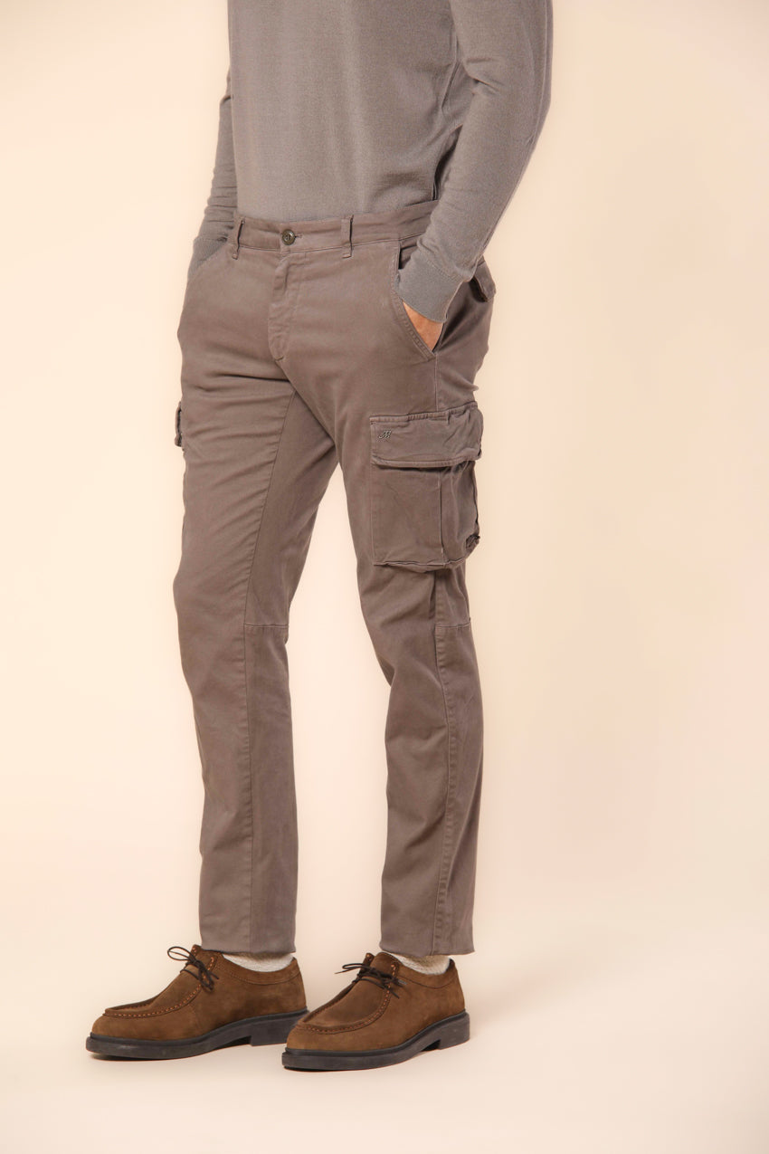 Chile men's cargo pants in gabardine extra slim fit ①