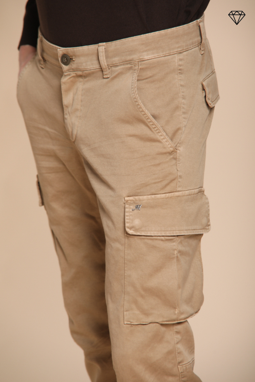 Chile pantalone cargo uomo in gabardina extra slim fit ①
