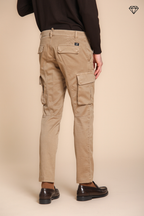Chile pantalone cargo uomo in gabardina extra slim fit ①
