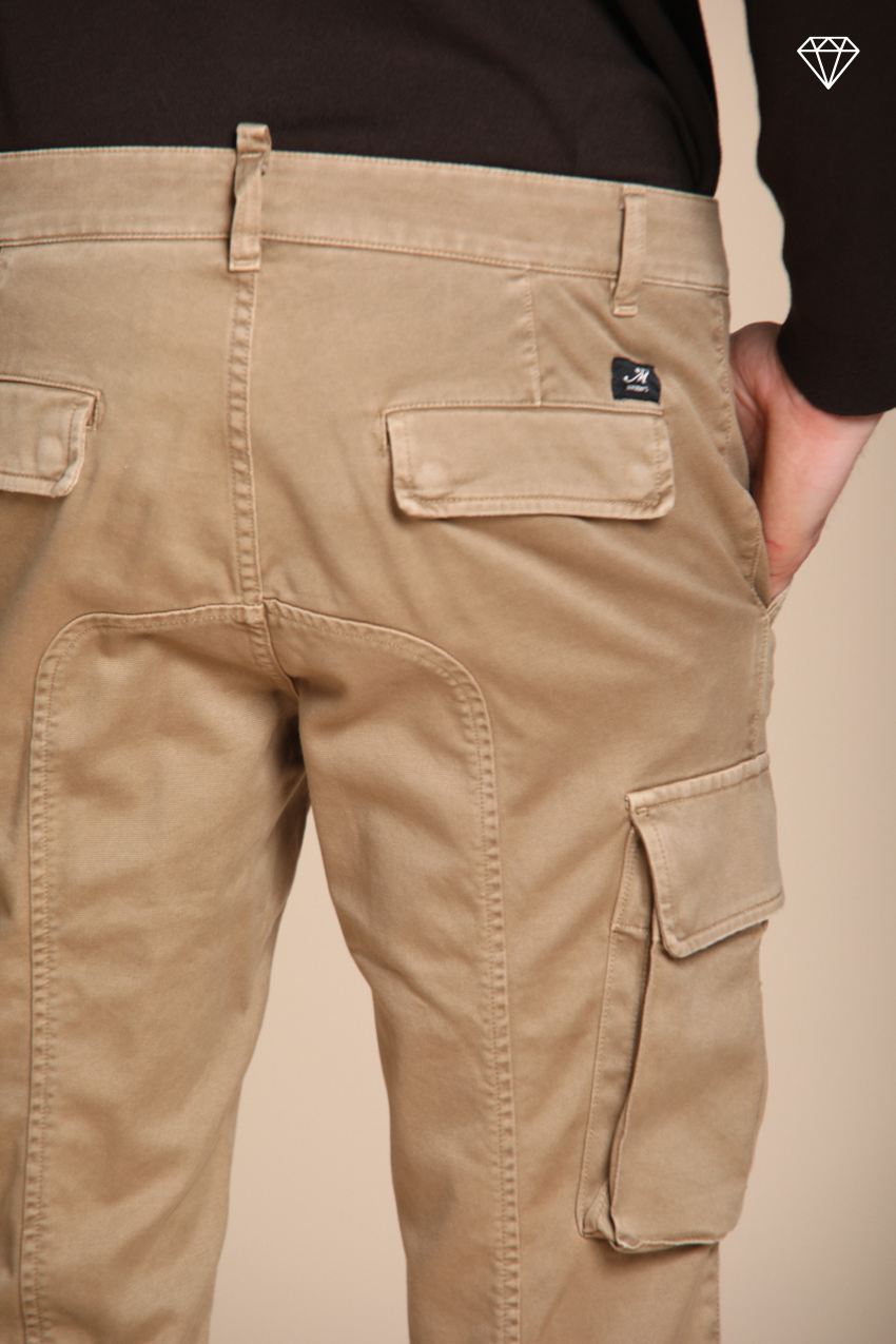 Chile pantalone cargo uomo in gabardina extra slim fit ①