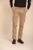 Chile pantalone cargo uomo in gabardina extra slim fit ①