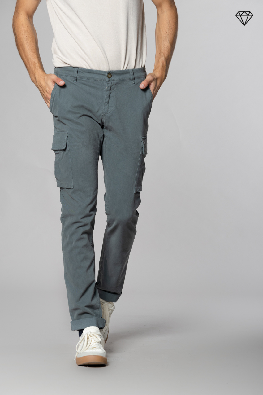 Chile men's cargo trousers in gabardine extra slim fit ①