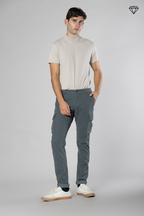 Chile men's cargo trousers in gabardine extra slim fit ①