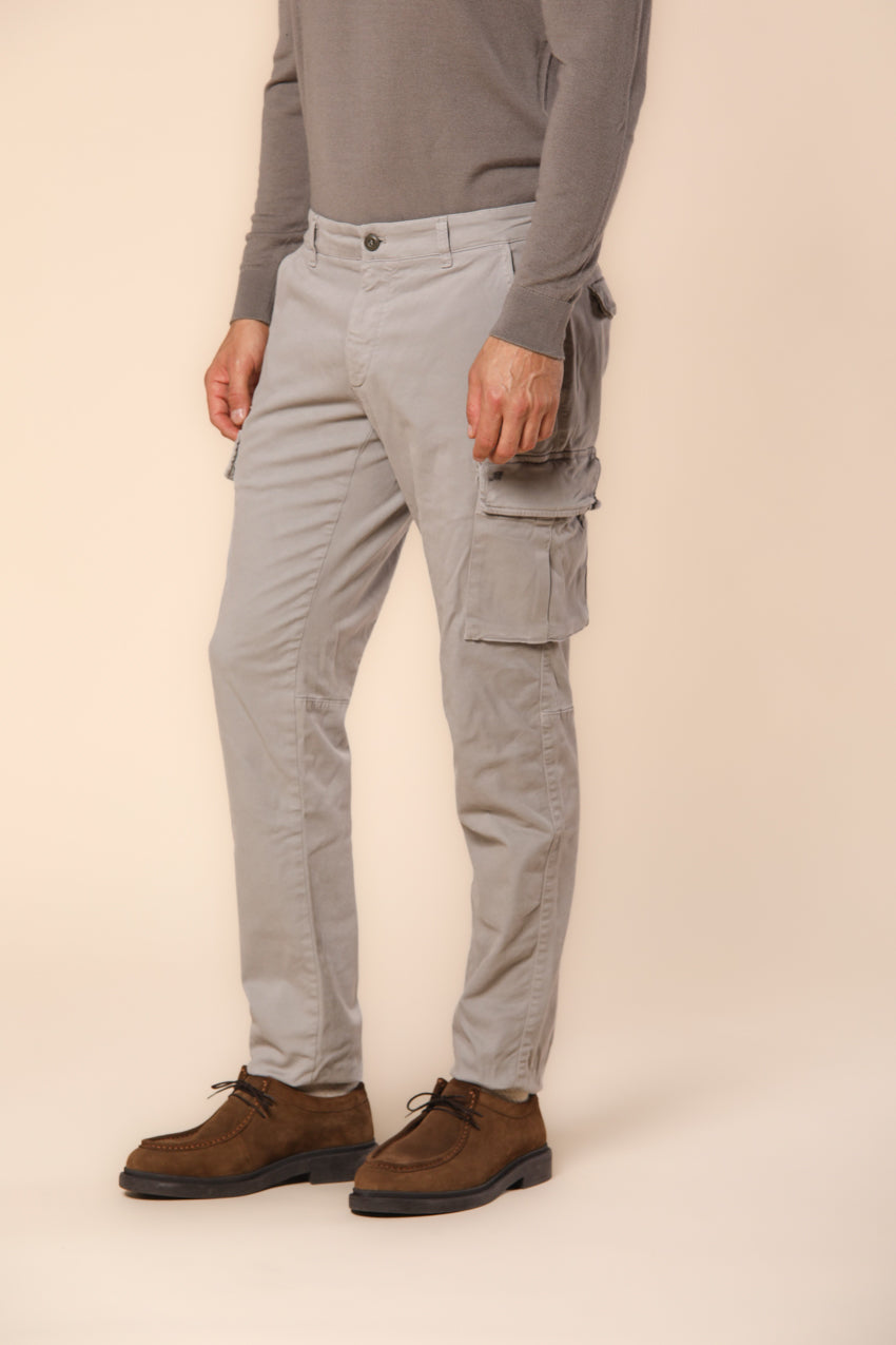 Chile men's cargo pants in gabardine extra slim fit  ①