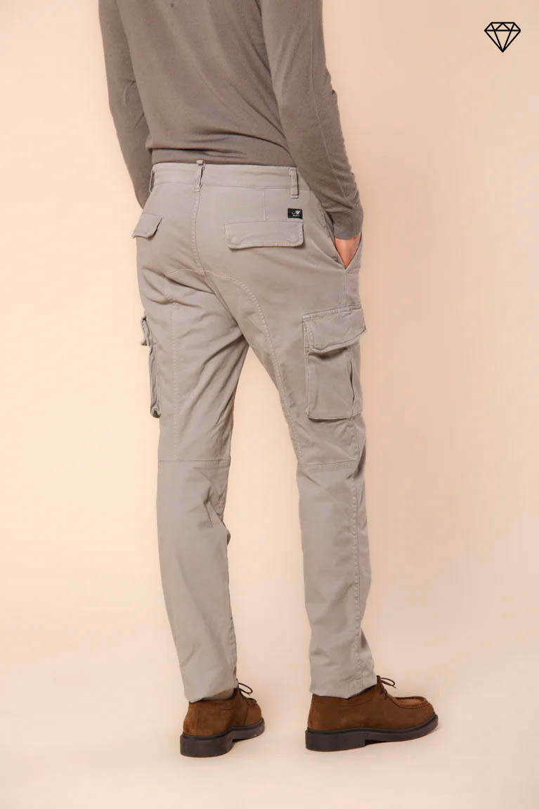 Chile men's cargo pants in gabardine extra slim fit  ①