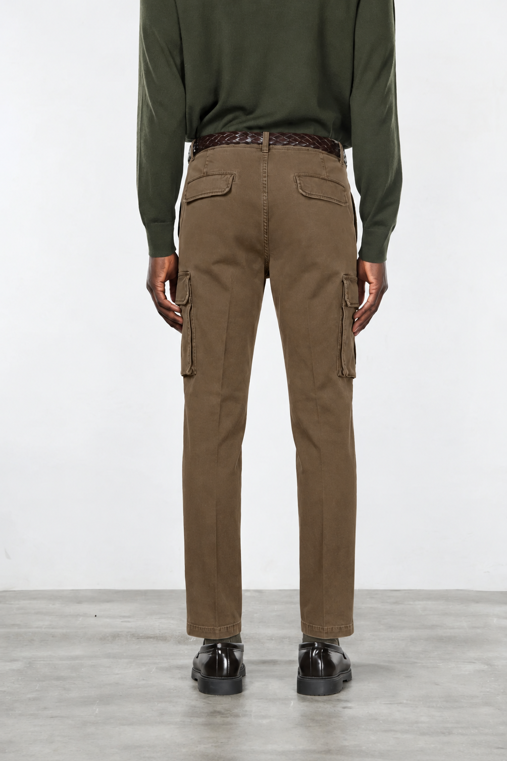 Chile pantalón cargo de hombre en gabardina stretch extra slim fit ①