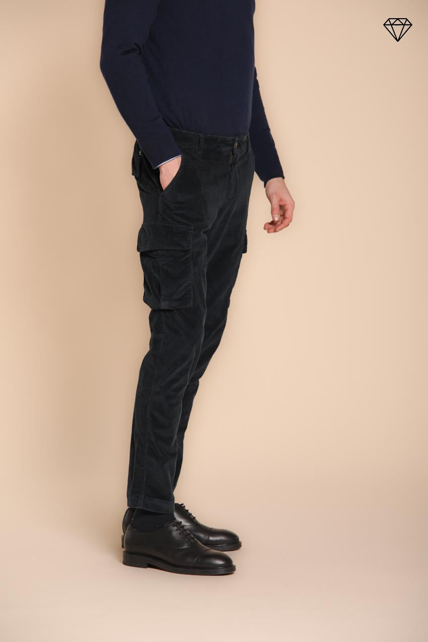 Foto 3 Chile pantalone cargo uomo in velluto 500 righe extra slim fit ①