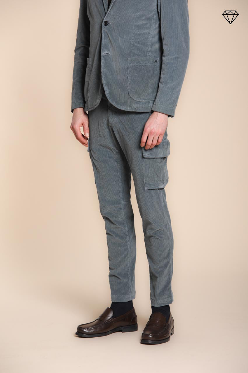 Foto 5 Chile pantalone cargo uomo in velluto 500 righe extra slim fit ①