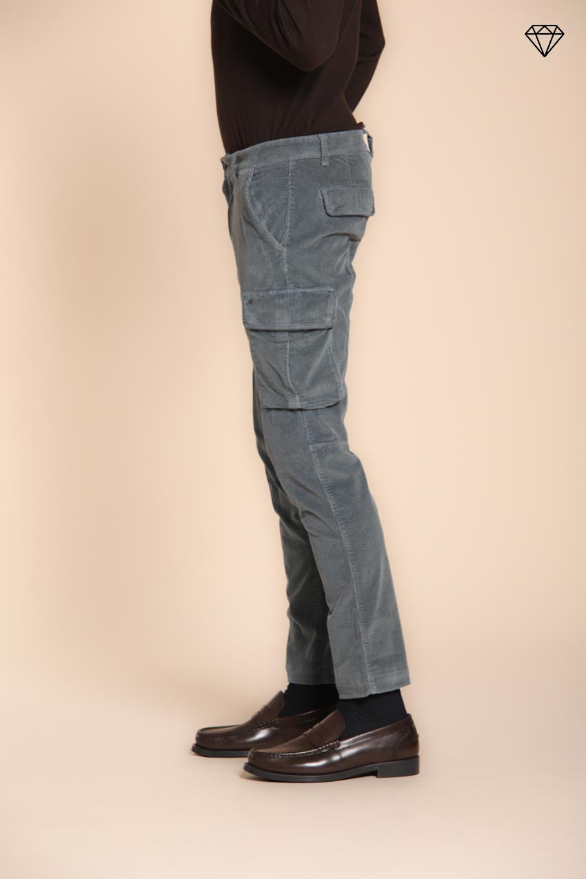Foto 4 Chile pantalone cargo uomo in velluto 500 righe extra slim fit ①