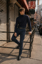 Chile 1 Pinces men's cargo pants in stretch gabardine, extra slim fit ①
