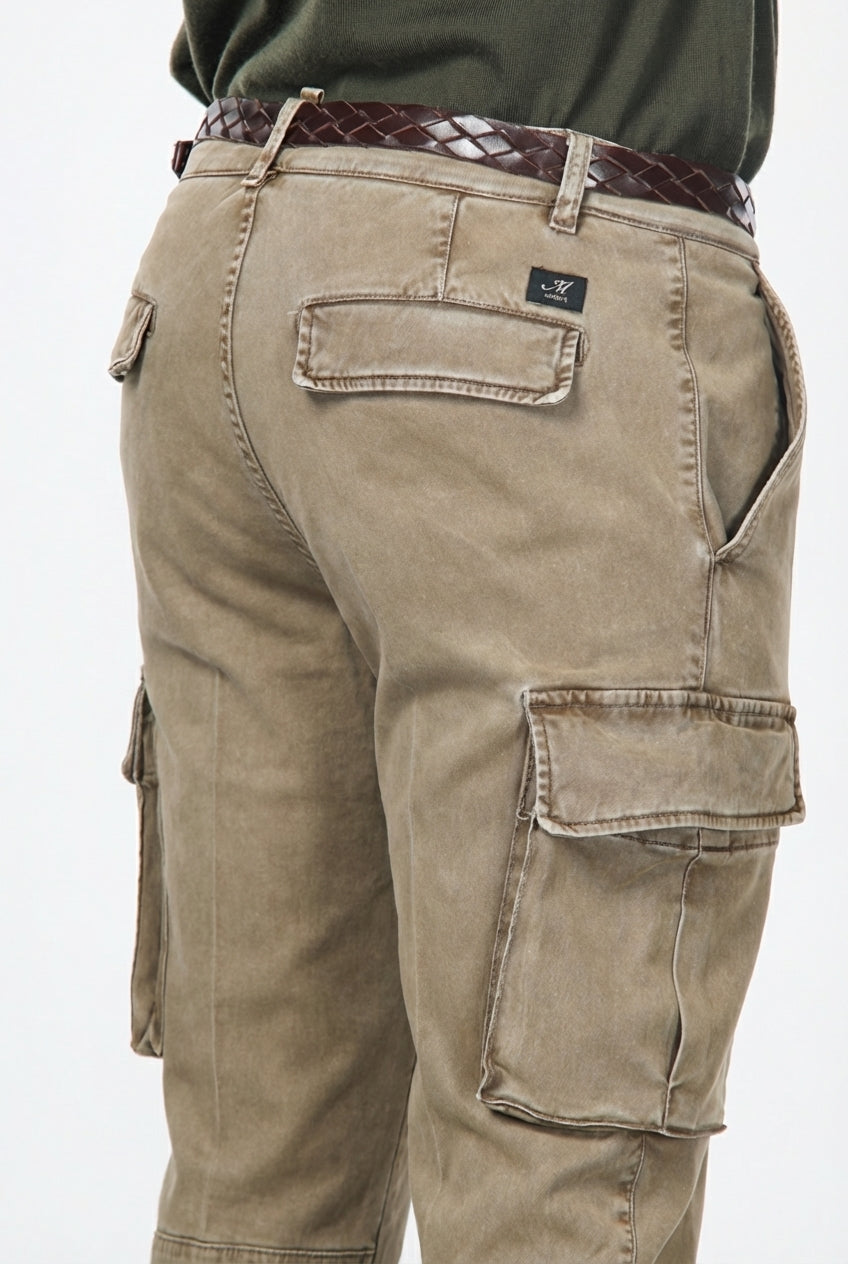 Chile pantalón cargo de hombre en gabardina stretch, extra slim fit ①