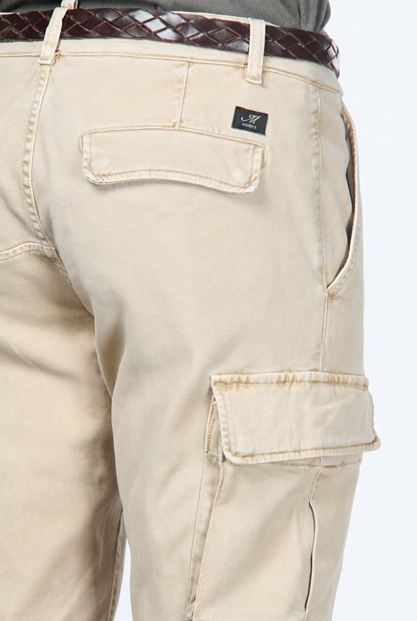 Chile pantalón cargo de hombre en gabardina stretch, extra slim fit ①