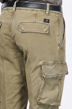 Chile pantalón cargo de hombre en gabardina stretch, extra slim fit ①