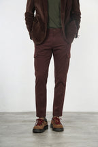 Chile pantalón cargo de hombre en gabardina stretch, extra slim fit ①