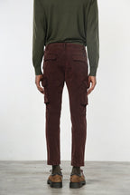 Chile pantalón cargo de hombre en gabardina stretch, extra slim fit ①