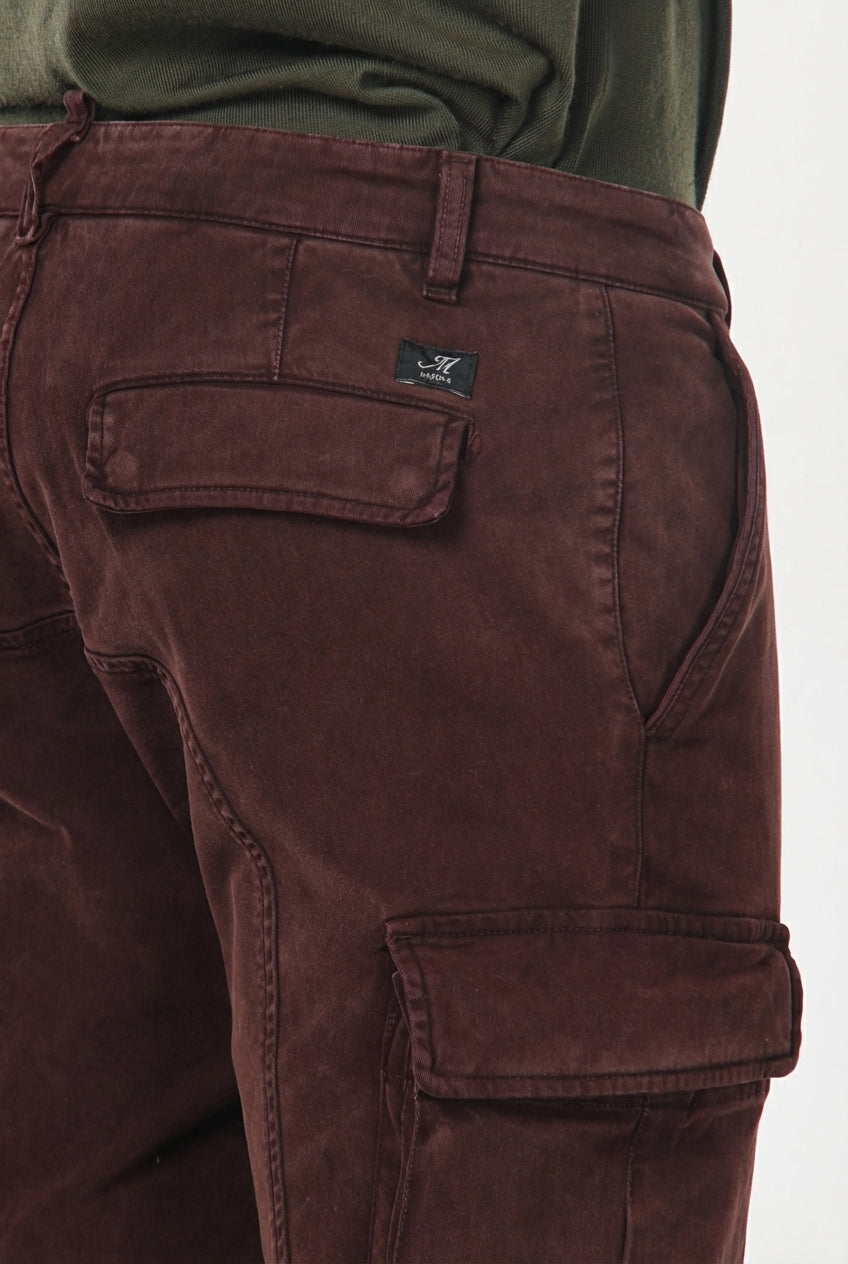 Chile pantalón cargo de hombre en gabardina stretch, extra slim fit ①