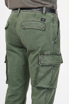 Chile pantalón cargo de hombre en gabardina stretch, extra slim fit ①