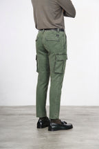 Chile pantalón cargo de hombre en gabardina stretch, extra slim fit ①