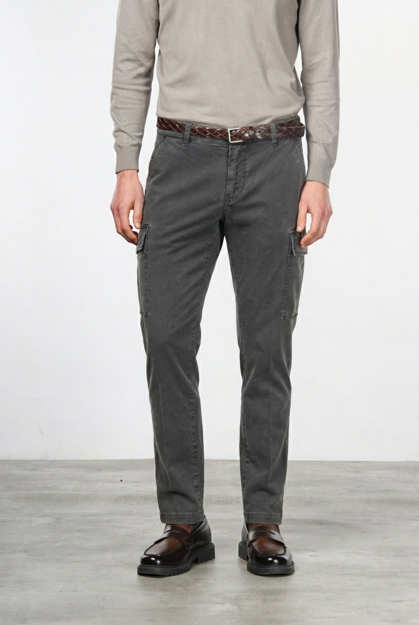 Pantalón cargo Chile para hombre en gabardina stretch extra slim fit ①