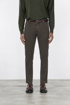 Chile pantalon cargo homme en gabardine stretch extra slim fit ①
