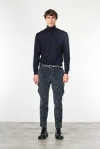 Chile pantalone cargo uomo in velluto 500 righe extra slim fit ①