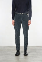 Chile pantalone cargo uomo in velluto 500 righe extra slim fit ①