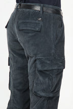 Chile pantalone cargo uomo in velluto 500 righe extra slim fit ①